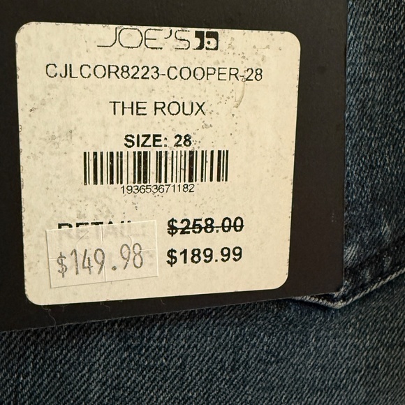 Joe’s Jeans - Cooper 28- The Roux SZ 28 Vintage Straight NWT - Picture 13 of 16